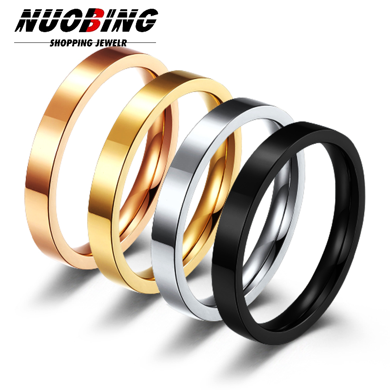Initial Ring Custom - 3MM Classic Simple 316L Stainless Steel