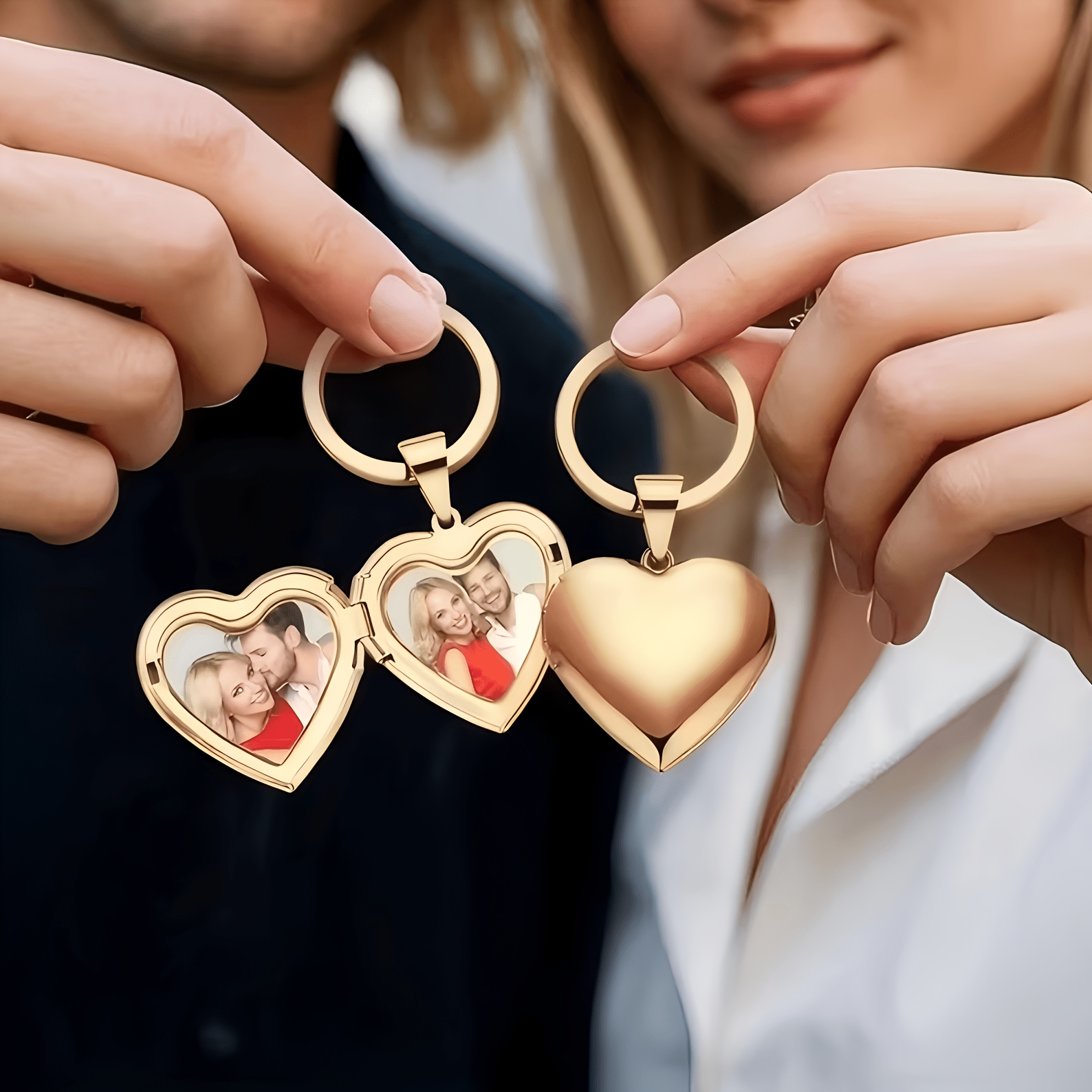 Pet Portrait Custom - Custom 1/2 Photo Heart Frame Locket