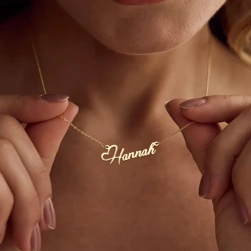 Custom Name Love Heart Necklac - огляд і ціна Birth Flower Necklace