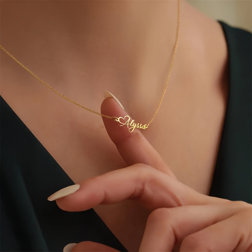 Custom Name Love Heart Necklac - огляд і ціна Birth Flower Necklace