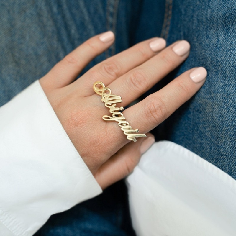 Customizable Stainless Steel T - огляд і ціна Initial Ring Custom
